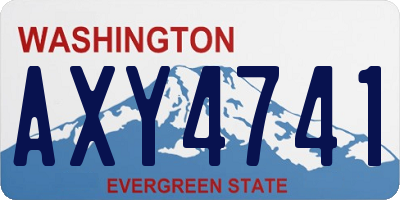 WA license plate AXY4741