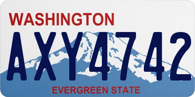 WA license plate AXY4742