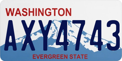 WA license plate AXY4743