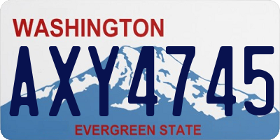 WA license plate AXY4745