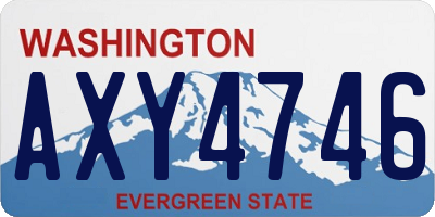 WA license plate AXY4746