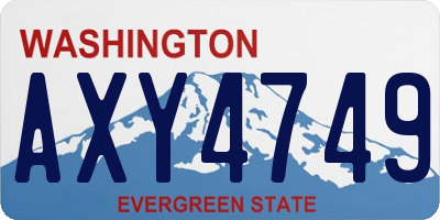 WA license plate AXY4749