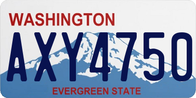 WA license plate AXY4750