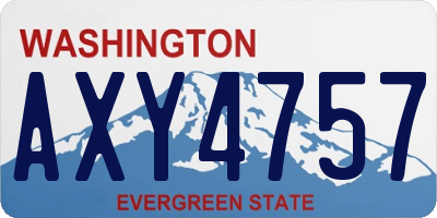 WA license plate AXY4757
