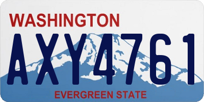 WA license plate AXY4761