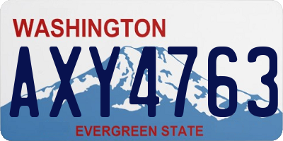 WA license plate AXY4763