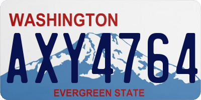 WA license plate AXY4764