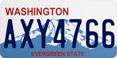 WA license plate AXY4766