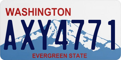 WA license plate AXY4771