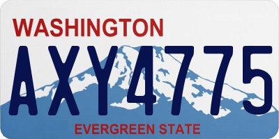 WA license plate AXY4775