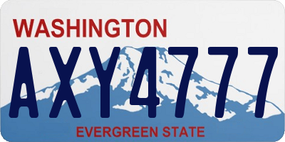 WA license plate AXY4777