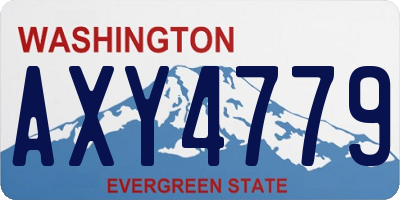 WA license plate AXY4779