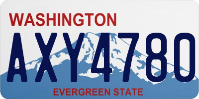 WA license plate AXY4780