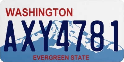 WA license plate AXY4781