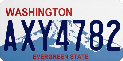 WA license plate AXY4782