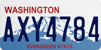 WA license plate AXY4784