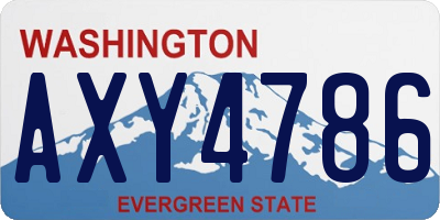 WA license plate AXY4786