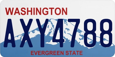WA license plate AXY4788