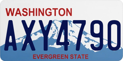 WA license plate AXY4790