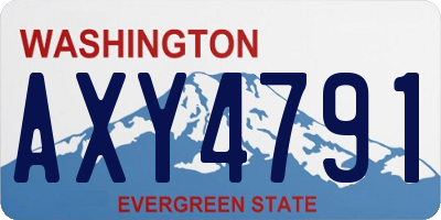 WA license plate AXY4791
