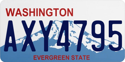 WA license plate AXY4795