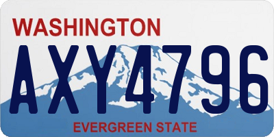 WA license plate AXY4796