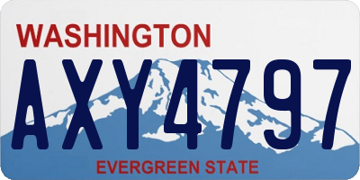 WA license plate AXY4797