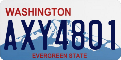 WA license plate AXY4801