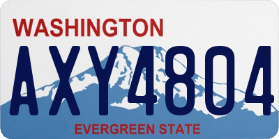 WA license plate AXY4804