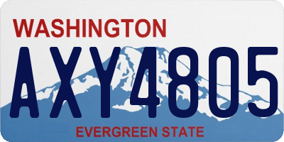 WA license plate AXY4805