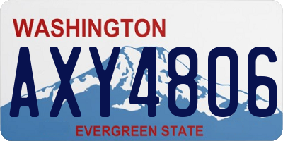 WA license plate AXY4806