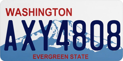 WA license plate AXY4808