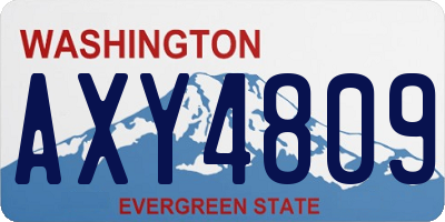 WA license plate AXY4809