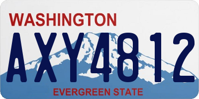 WA license plate AXY4812