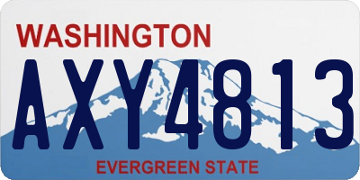 WA license plate AXY4813