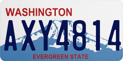 WA license plate AXY4814