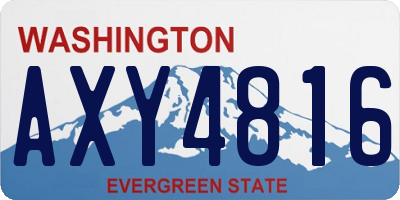 WA license plate AXY4816