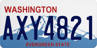 WA license plate AXY4821