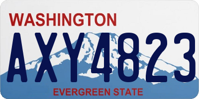 WA license plate AXY4823