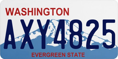 WA license plate AXY4825