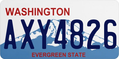 WA license plate AXY4826