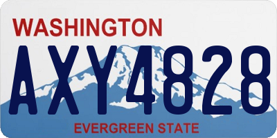WA license plate AXY4828