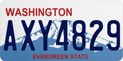 WA license plate AXY4829