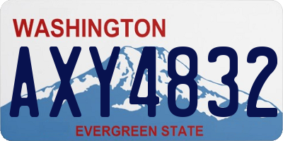 WA license plate AXY4832