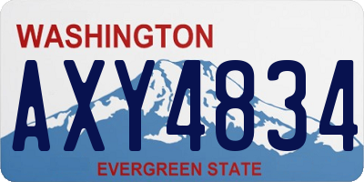 WA license plate AXY4834