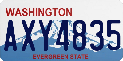 WA license plate AXY4835