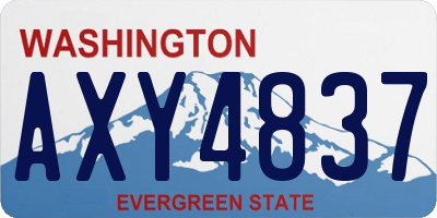 WA license plate AXY4837