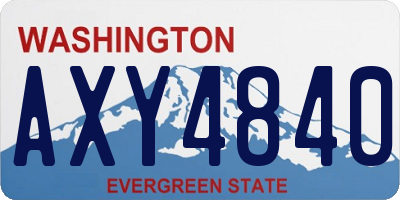 WA license plate AXY4840