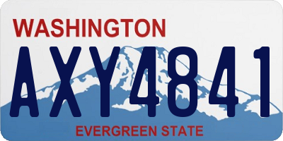 WA license plate AXY4841