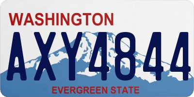 WA license plate AXY4844